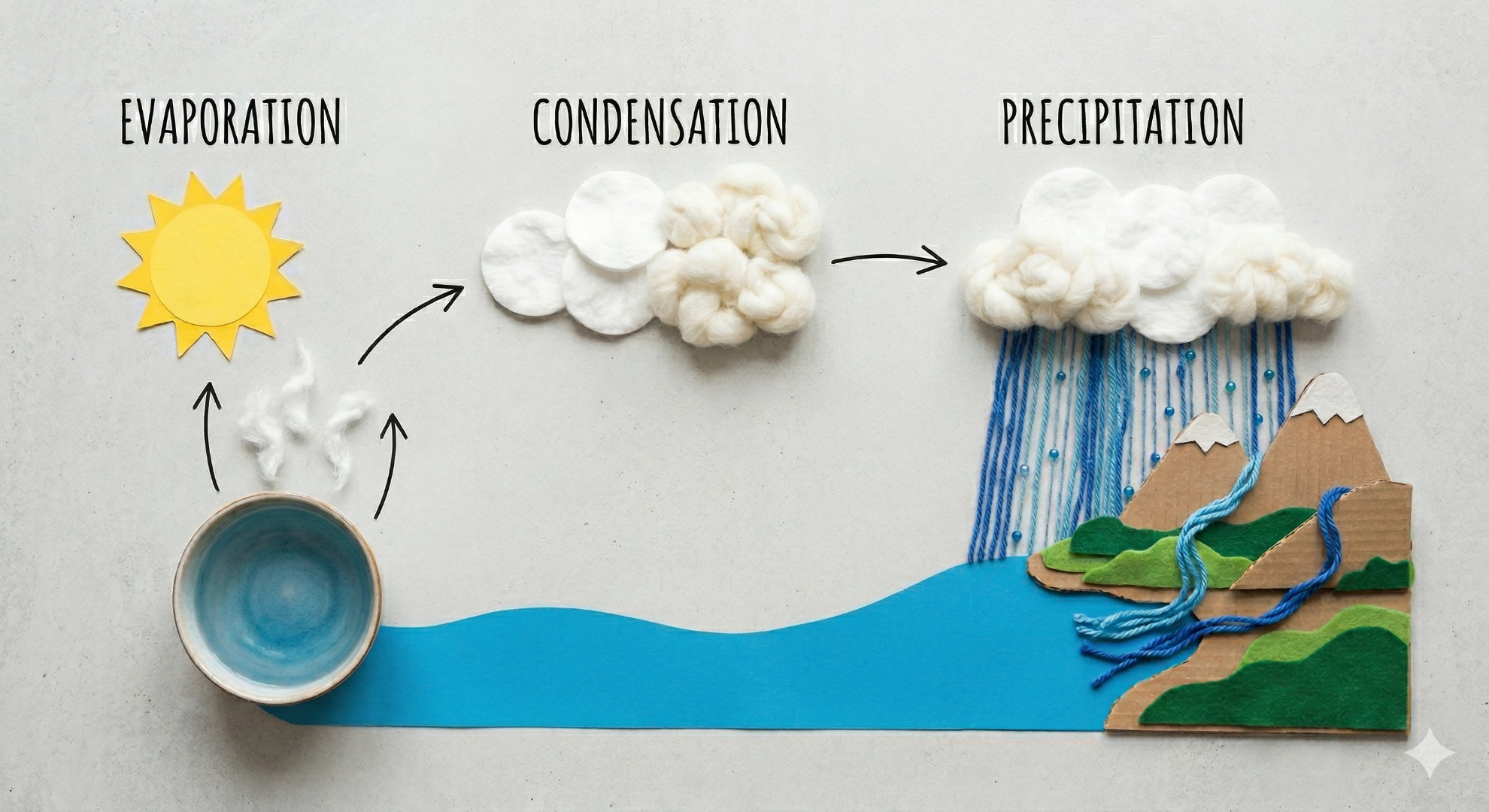 Gemini-created infographic of the water cycle